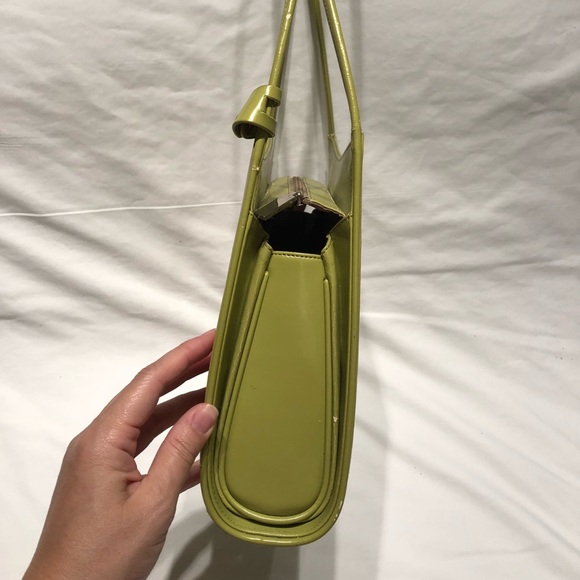 Green 2 strap shoulder purse - Picture 2 of 6